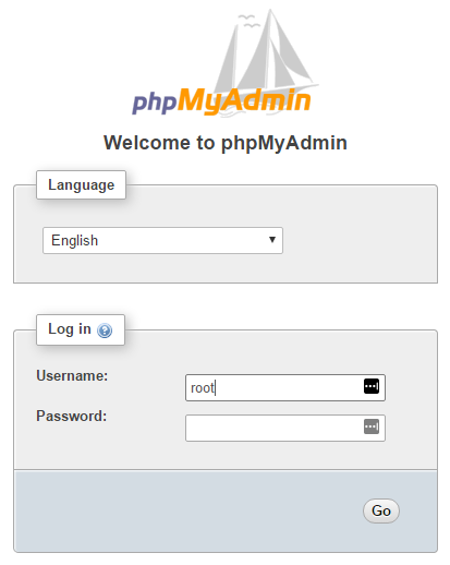 đăng nhập vào PHPMyAdmin 