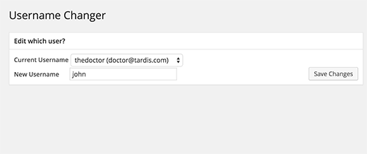 Thay đổi một tên người dùng trong WordPress với plugin Changer Username 