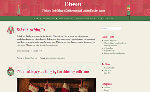 Cheer - Một chủ đề Giáng sinh cho blog WordPress của bạn 