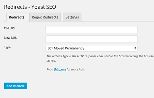 Quản lý chuyển hướng trong Yoast SEO Premium 