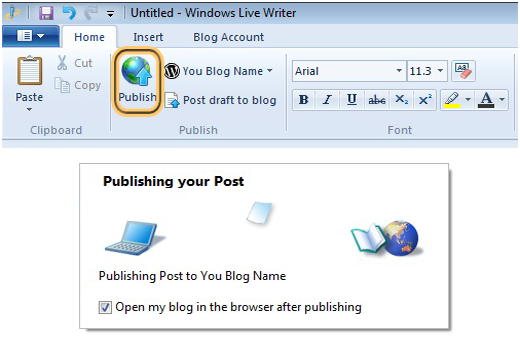 Cách xuất bản bài đăng WordPress trong Windows Live Writer 