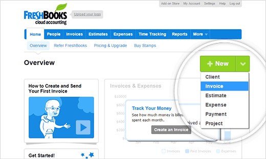 Tạo hóa đơn đầu tiên của bạn với FreshBooks 